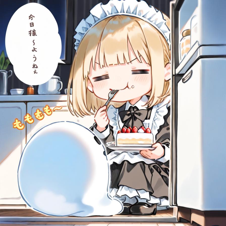 ( -ω-)深夜のハイカロリー摂取…✨✨ | の人気AIイラスト・グラビア