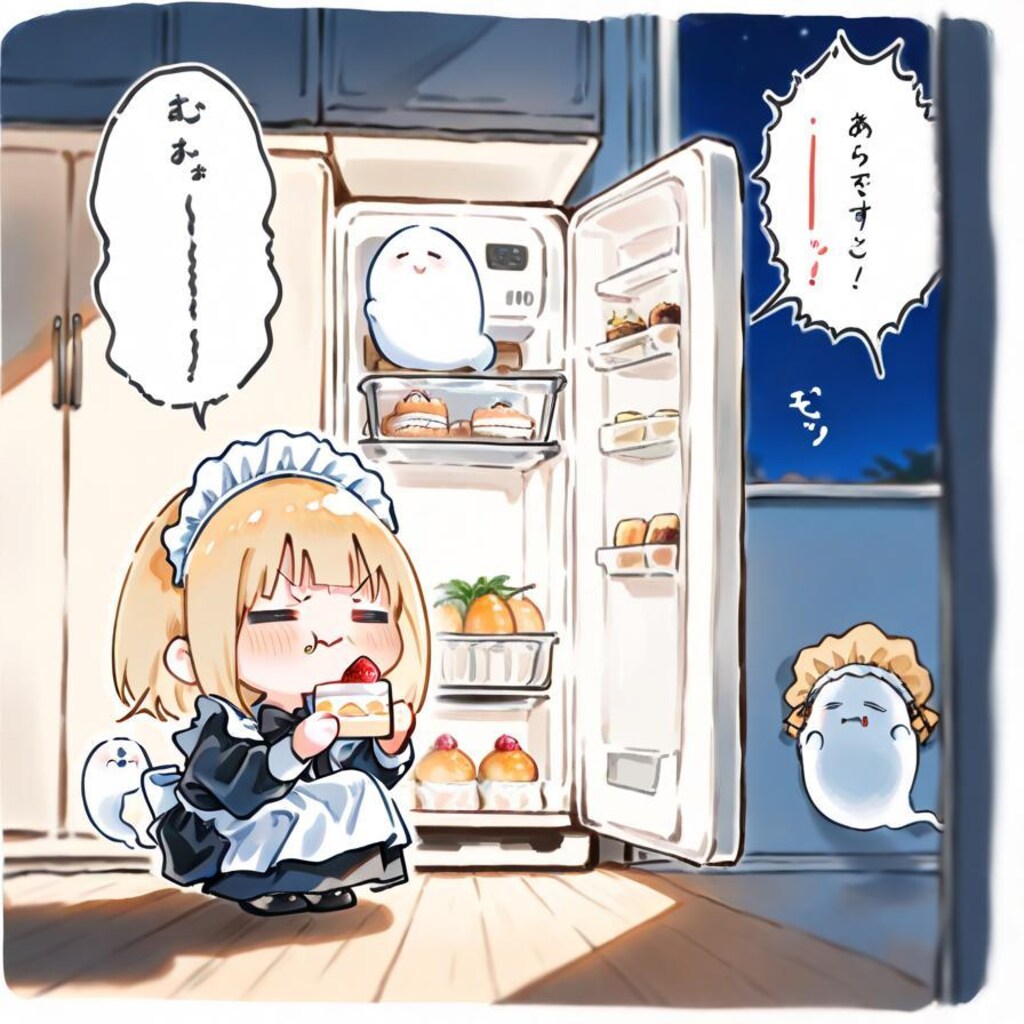 ( -ω-)深夜のハイカロリー摂取…✨✨