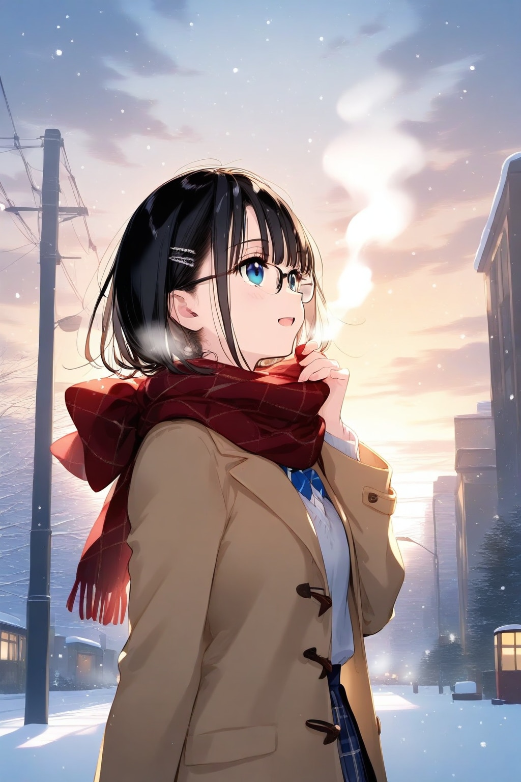 あ。雪だ……。