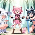 ケモミミパーティーうちの子３人娘。 2枚目