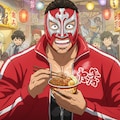 牛丼を食べる覆面レスラー 2枚目