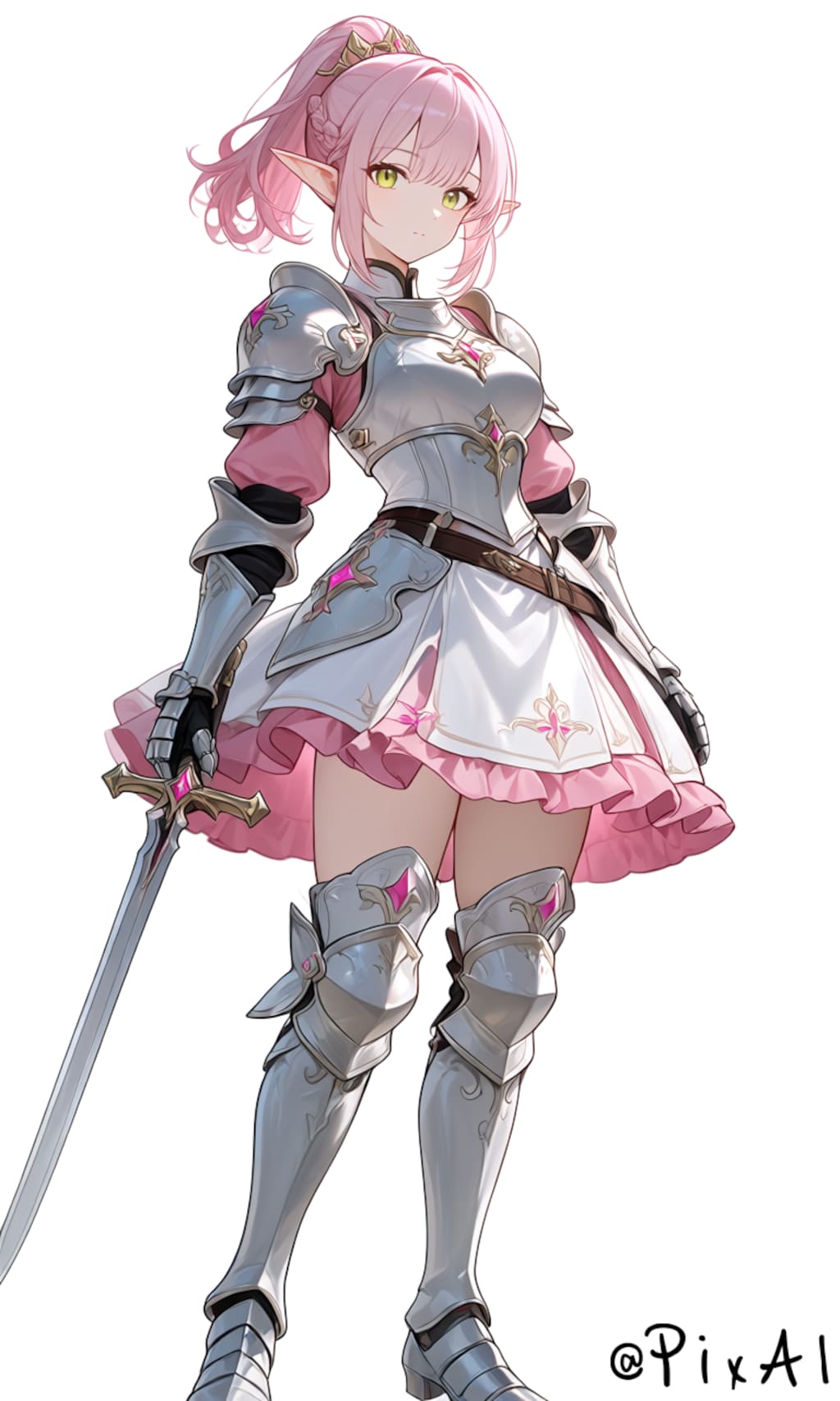 桃色エルフ騎士
