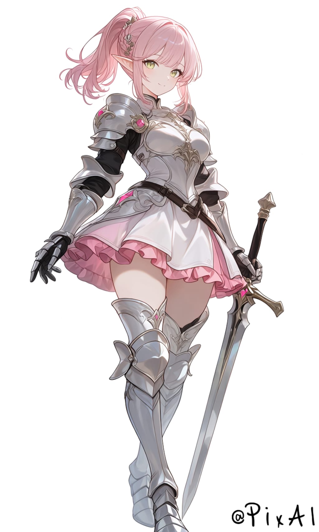桃色エルフ騎士