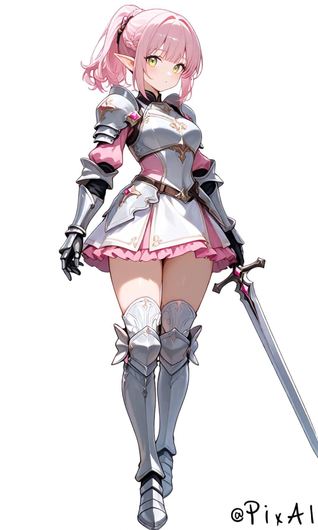 桃色エルフ騎士