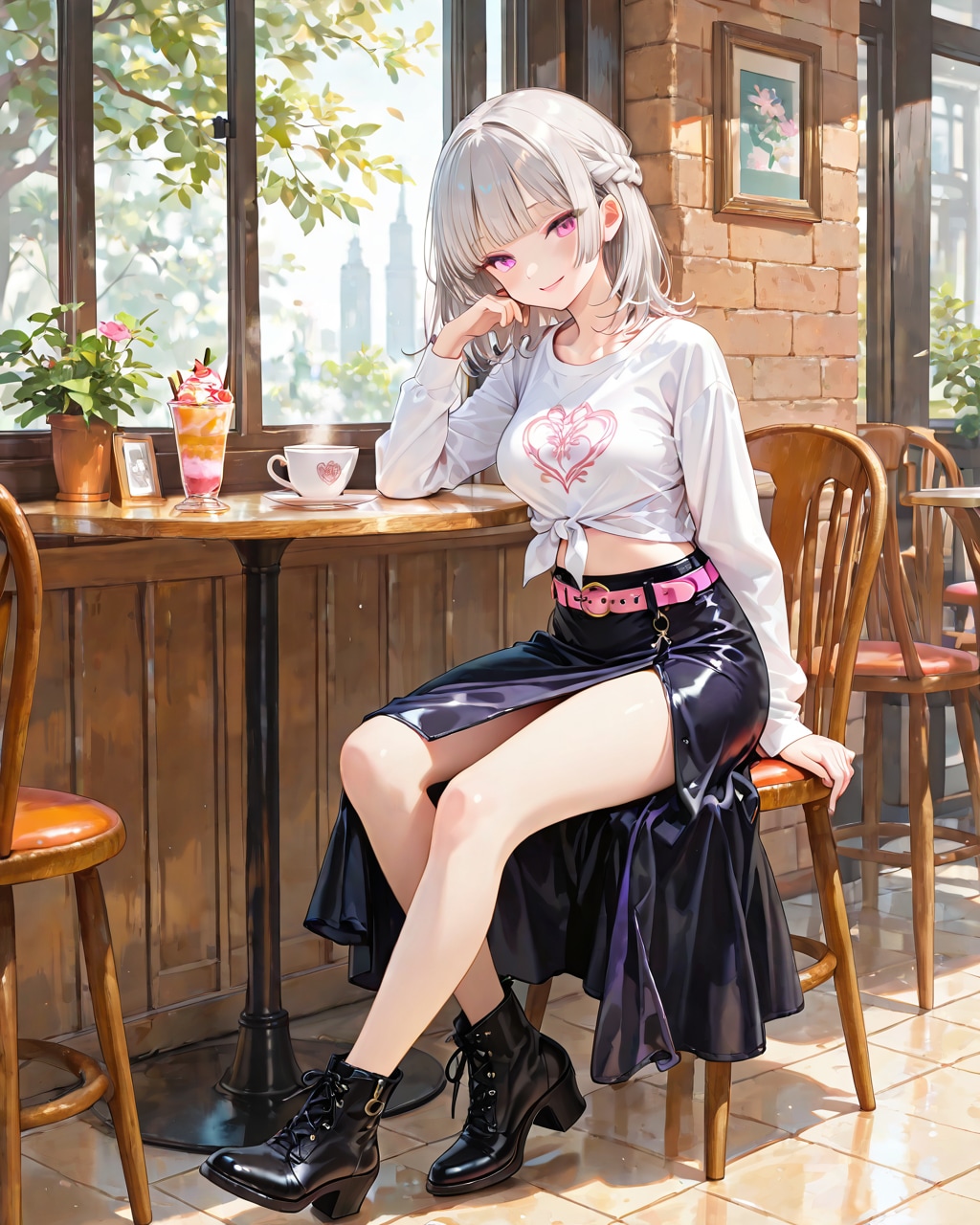 カフェで待ち合わせ | の人気AIイラスト・グラビア