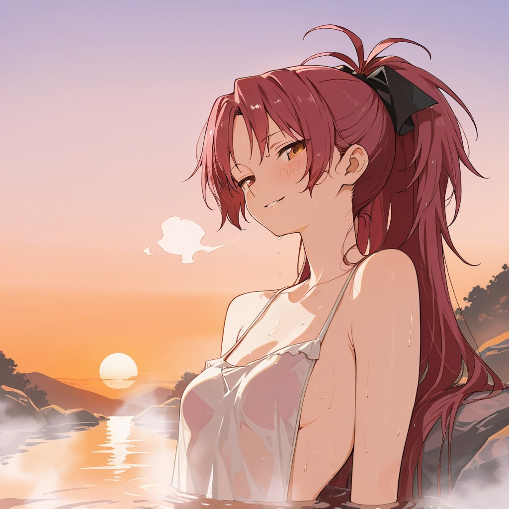 杏子の夕暮れ入浴