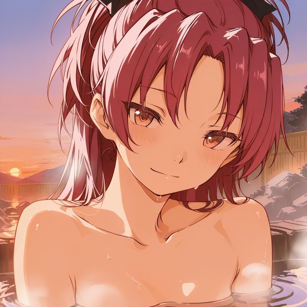 杏子の夕暮れ入浴