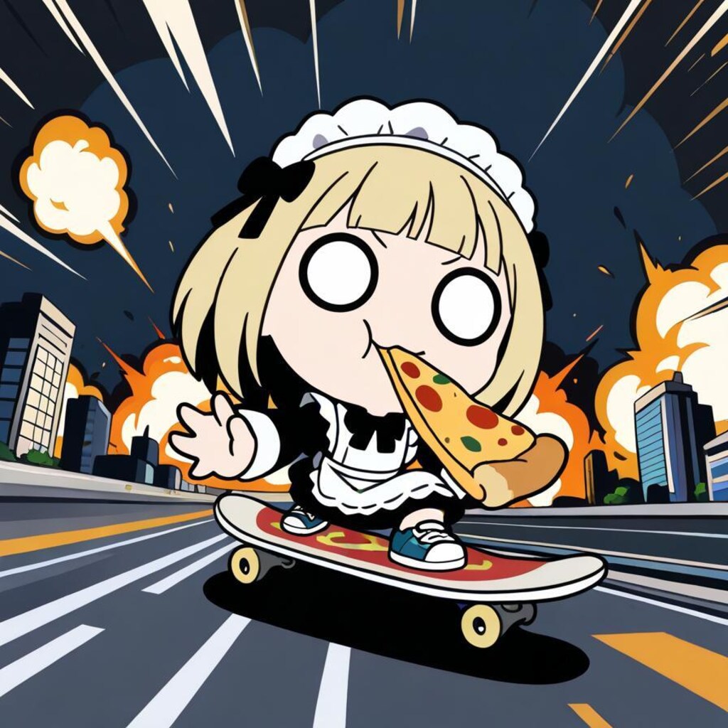 おジェットスケボーと共鳴しちゃう系メイドちゃん🛹💨💨💥💥💥