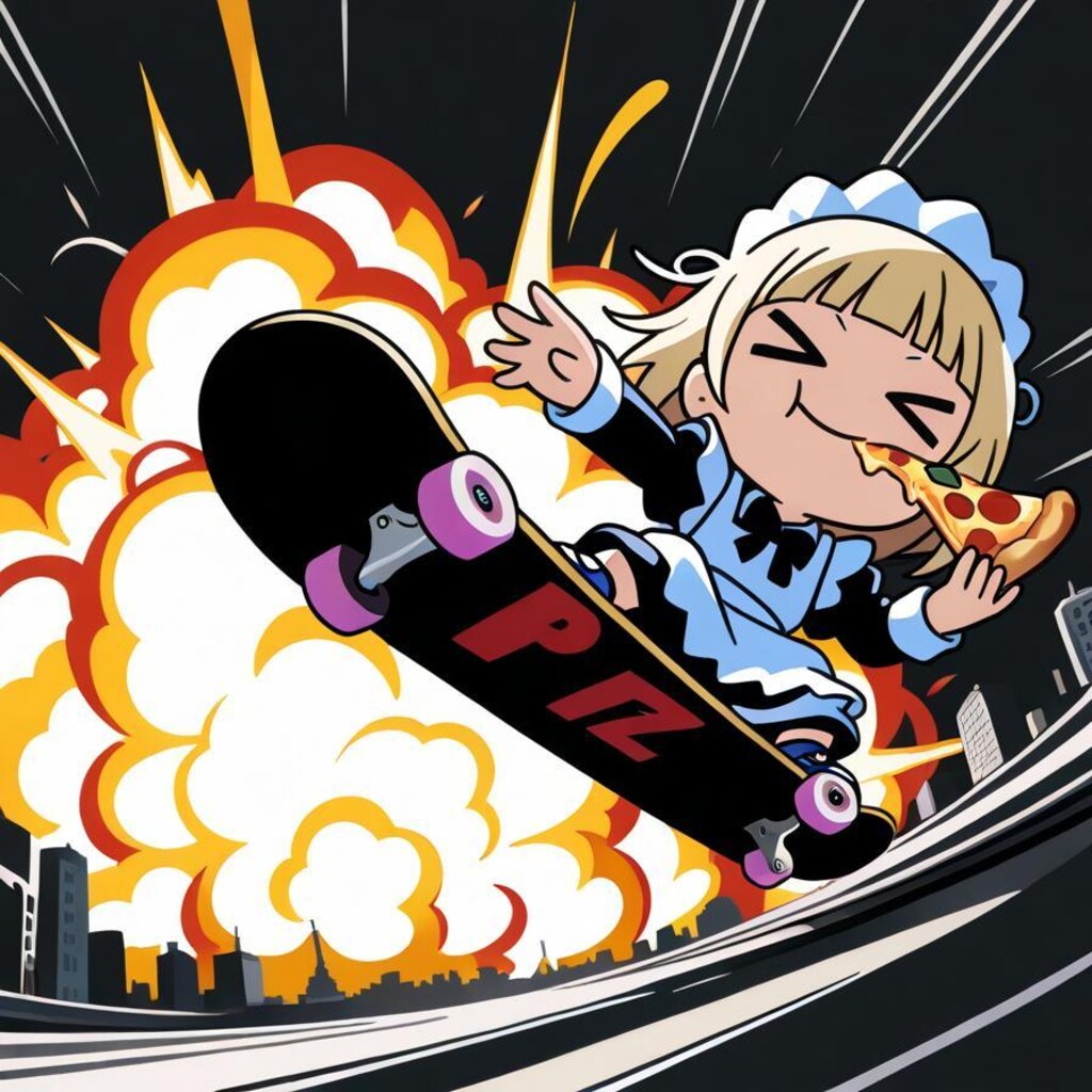 おジェットスケボーと共鳴しちゃう系メイドちゃん🛹💨💨💥💥💥