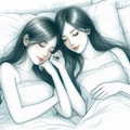 眠りのふたりの美女 2枚目