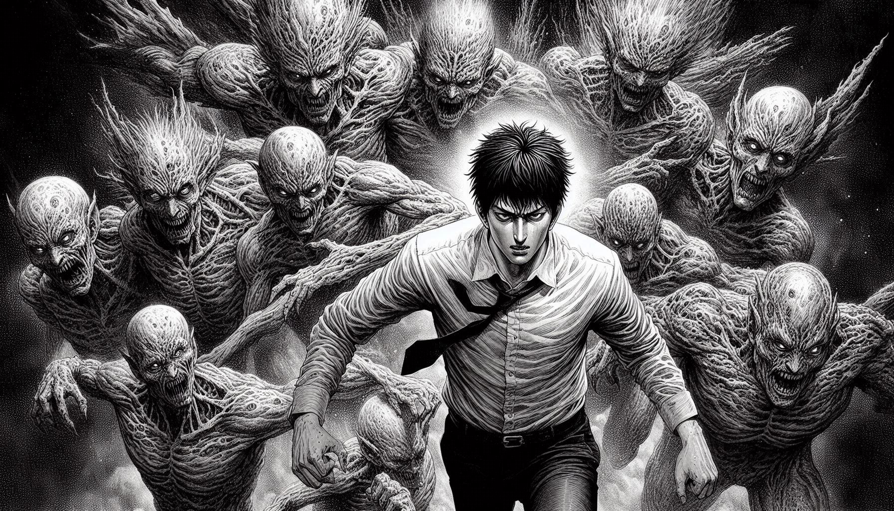 地獄の亡者となっても正義を貫く！かつての仲間達を召喚して戦う！ダークヒーロー！ | の人気AIイラスト・グラビア