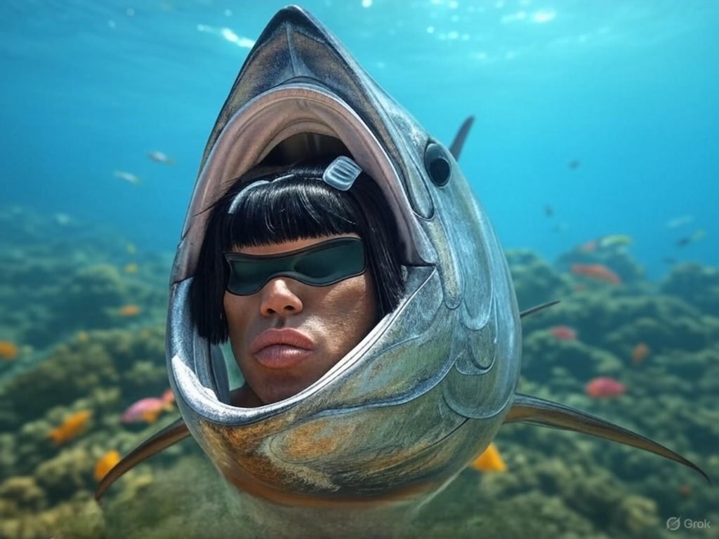 アグロ🐟さん(?)の食事風景