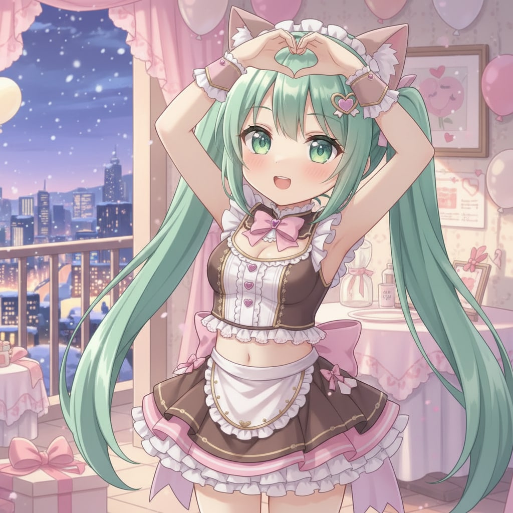 みどツイにゃん。バレンタイン。♡ | の人気AIイラスト・グラビア