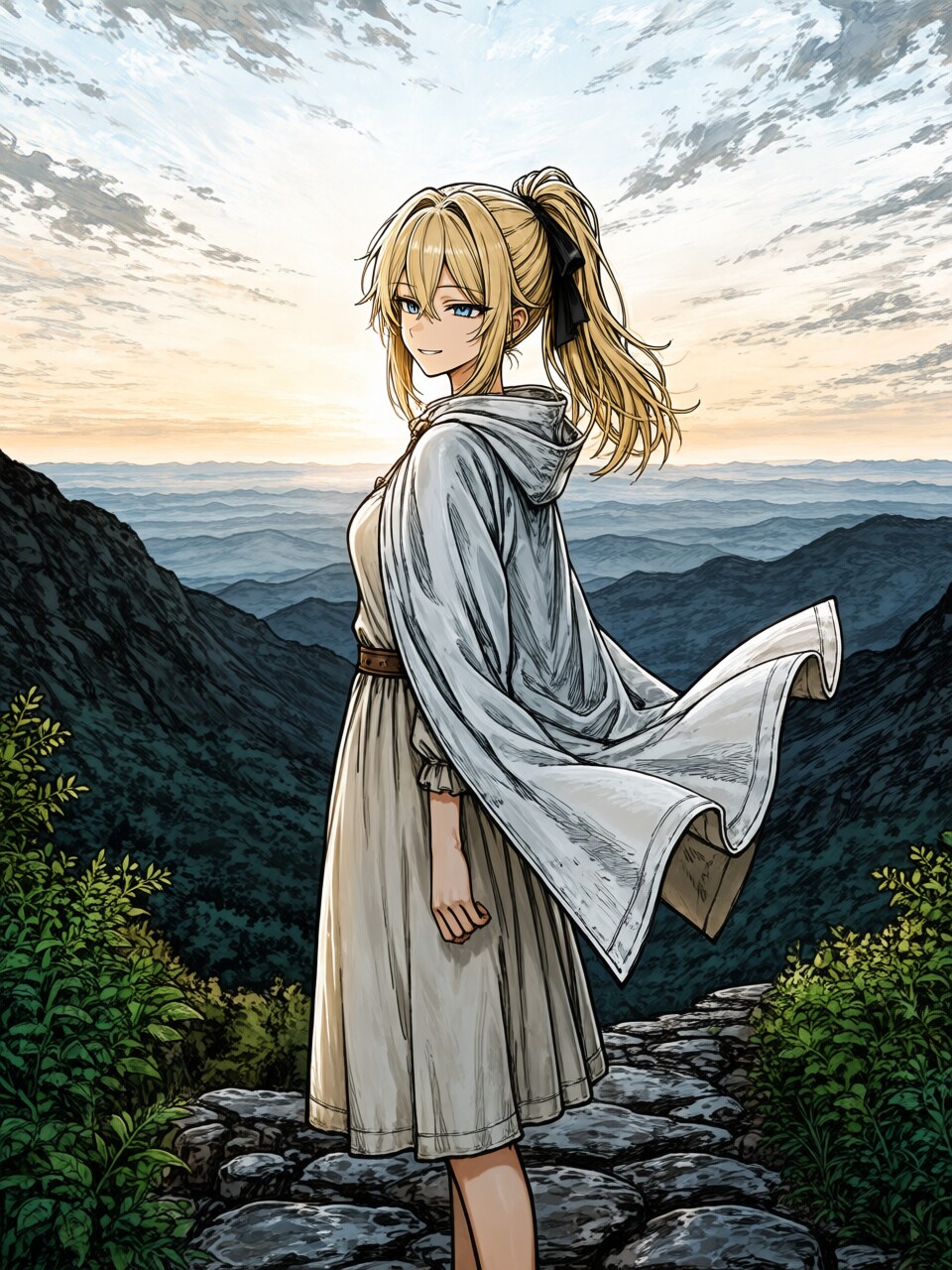 風が背中を押す場所 | の人気AIイラスト・グラビア