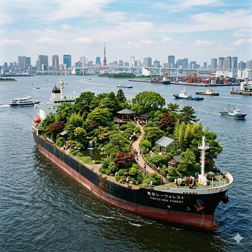 タンカー上の森