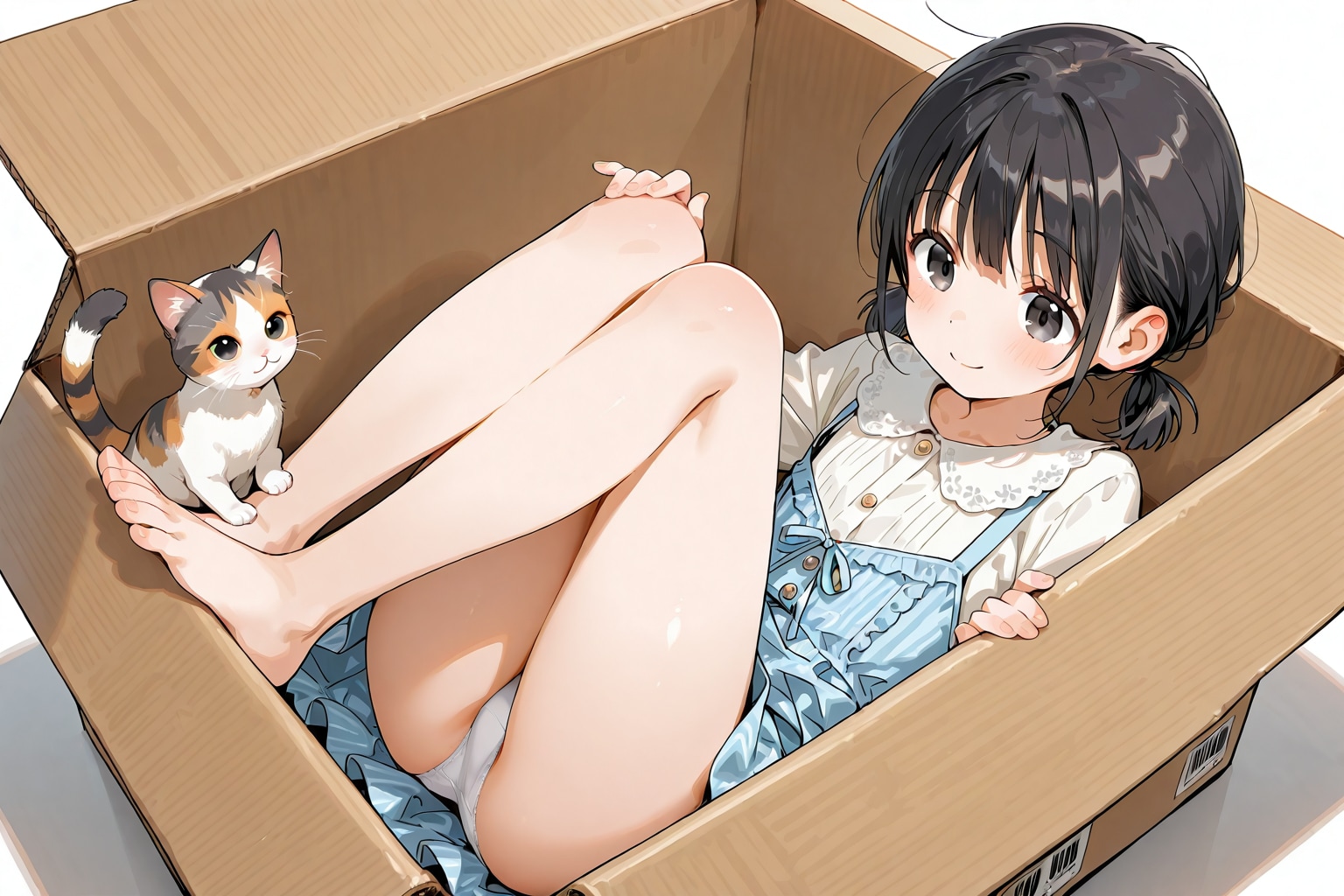 cats in a cardboard box