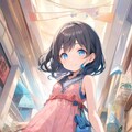 ウィンドウショッピングを楽しむ小さな女の子 9枚目