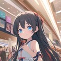 ウィンドウショッピングを楽しむ小さな女の子 7枚目