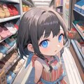 ウィンドウショッピングを楽しむ小さな女の子 10枚目