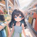 ウィンドウショッピングを楽しむ小さな女の子 11枚目