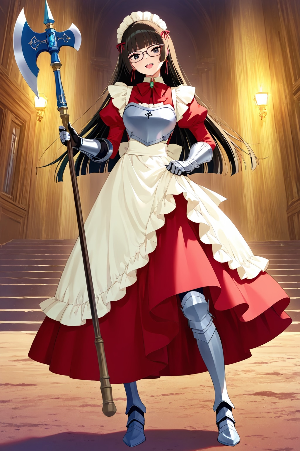 Anjyu Tateshima as a battle maid