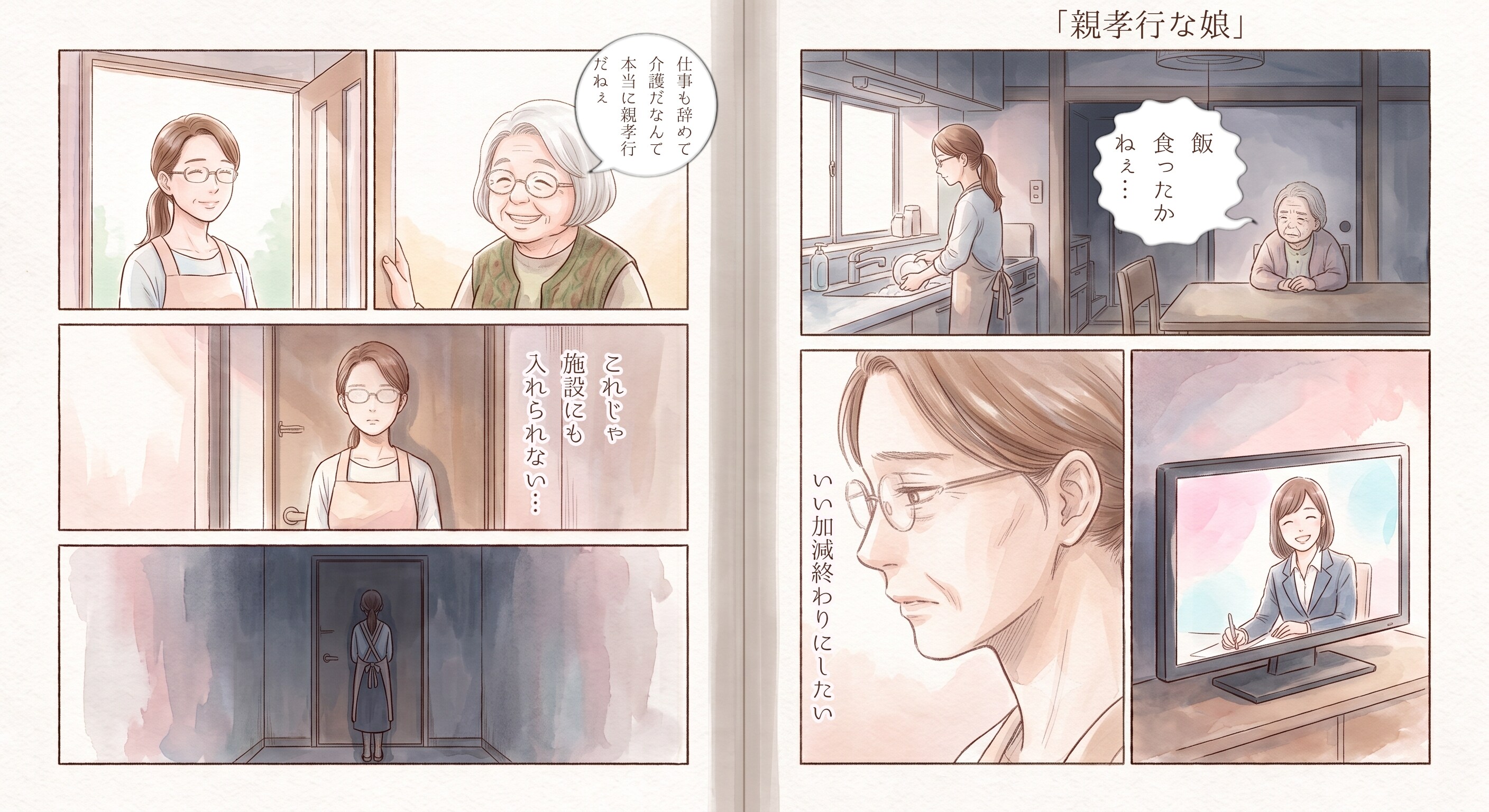 親孝行な娘　★AI併用作品★