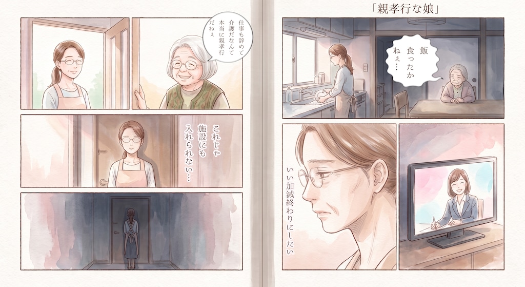 #014 親孝行な娘　★AI併用作品★