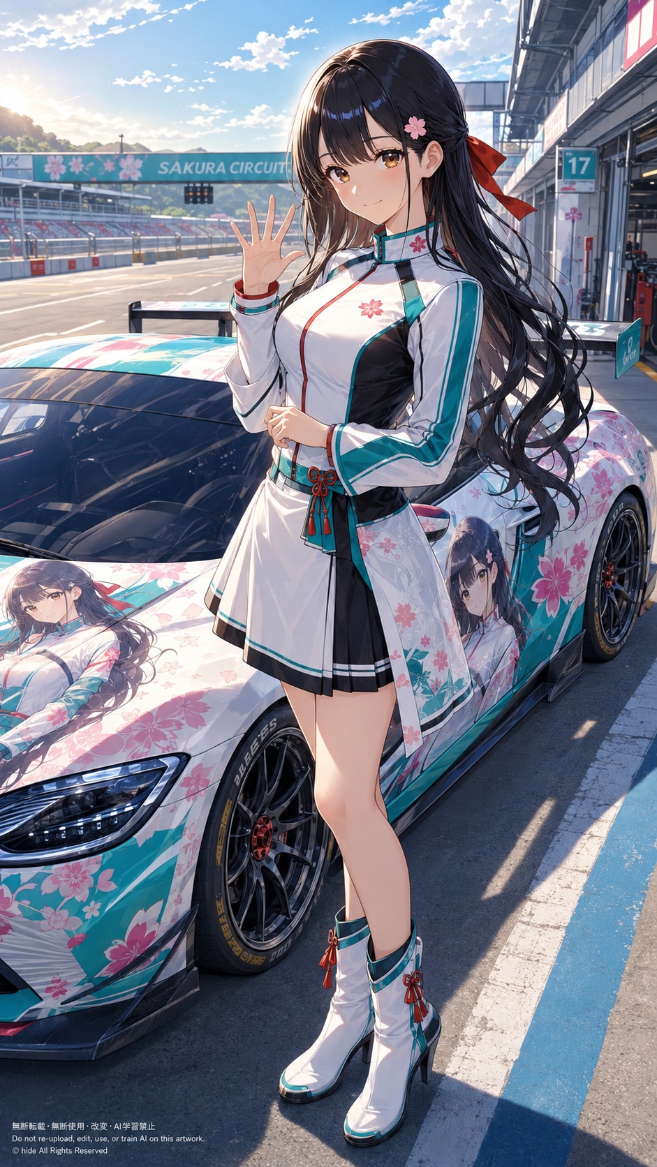 🏁 神楽さん、サーキットへ！ | の人気AIイラスト・グラビア
