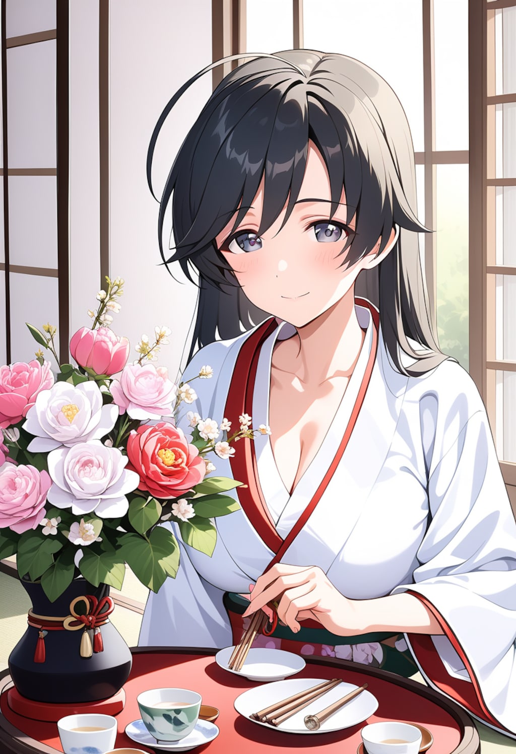 華道家の五十鈴さん