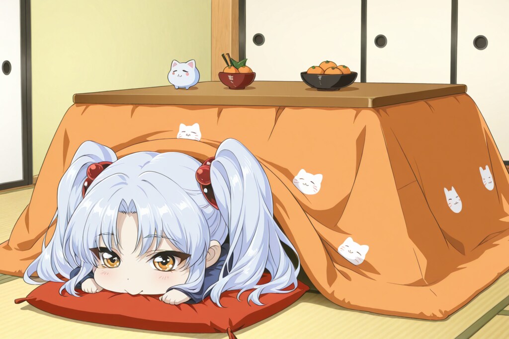 こたつとゆりえ口