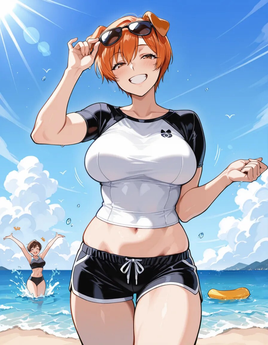 今日のわん娘 #38 「海を楽しむわん娘」