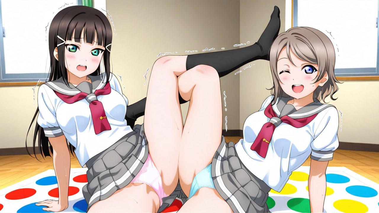 ダイヤ・黒澤と渡辺曜のパンツを見る