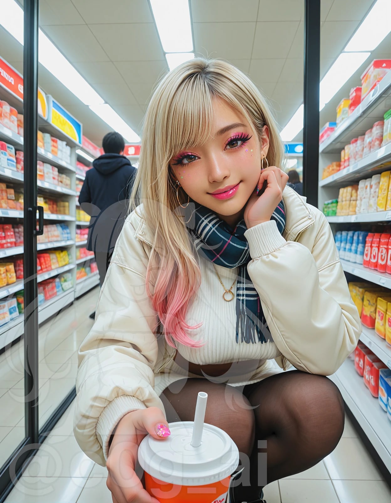 コンビニに買い物に来ていた美玲先輩
