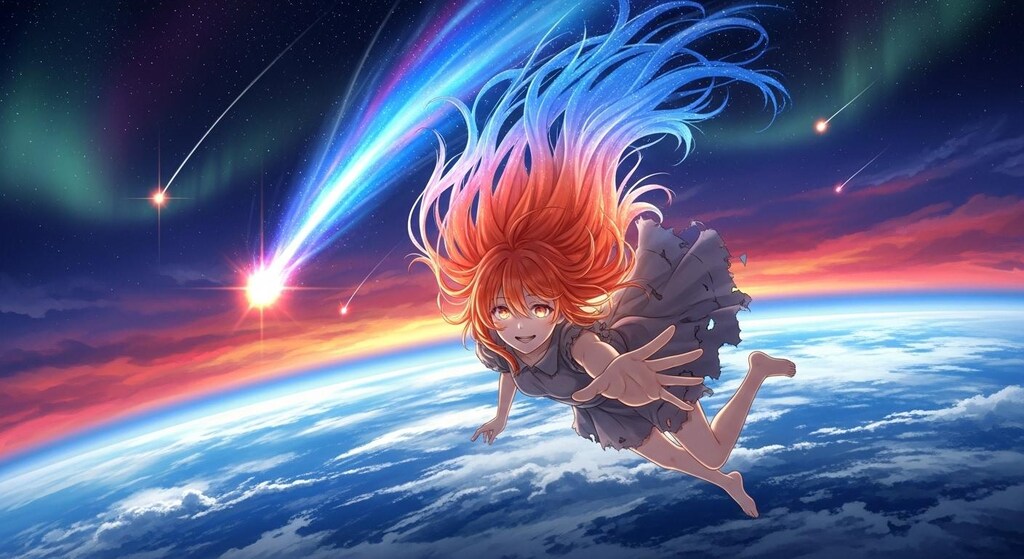 昨日助けた隕石がお礼を言いに来た