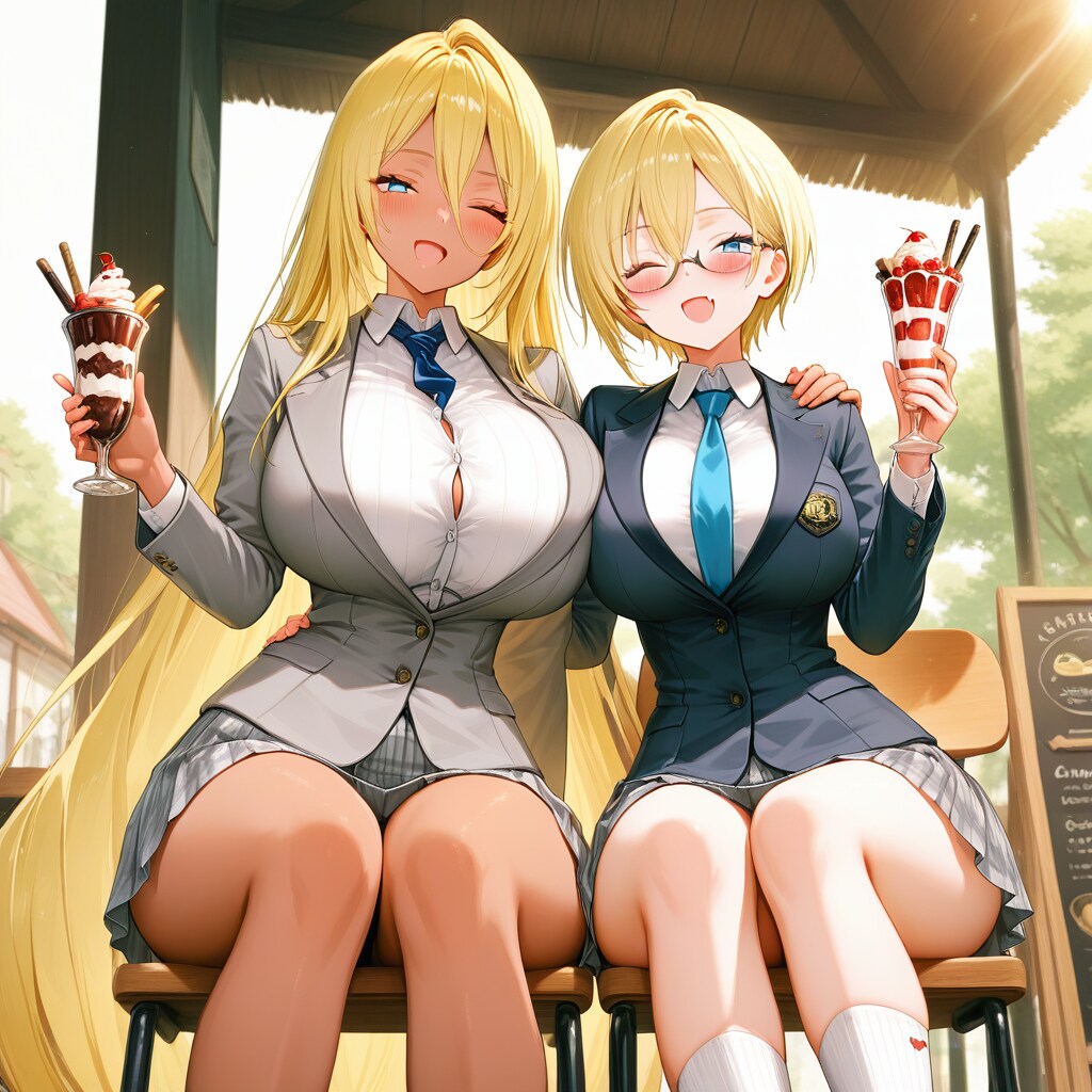 姉と仲良くティータイム♡
