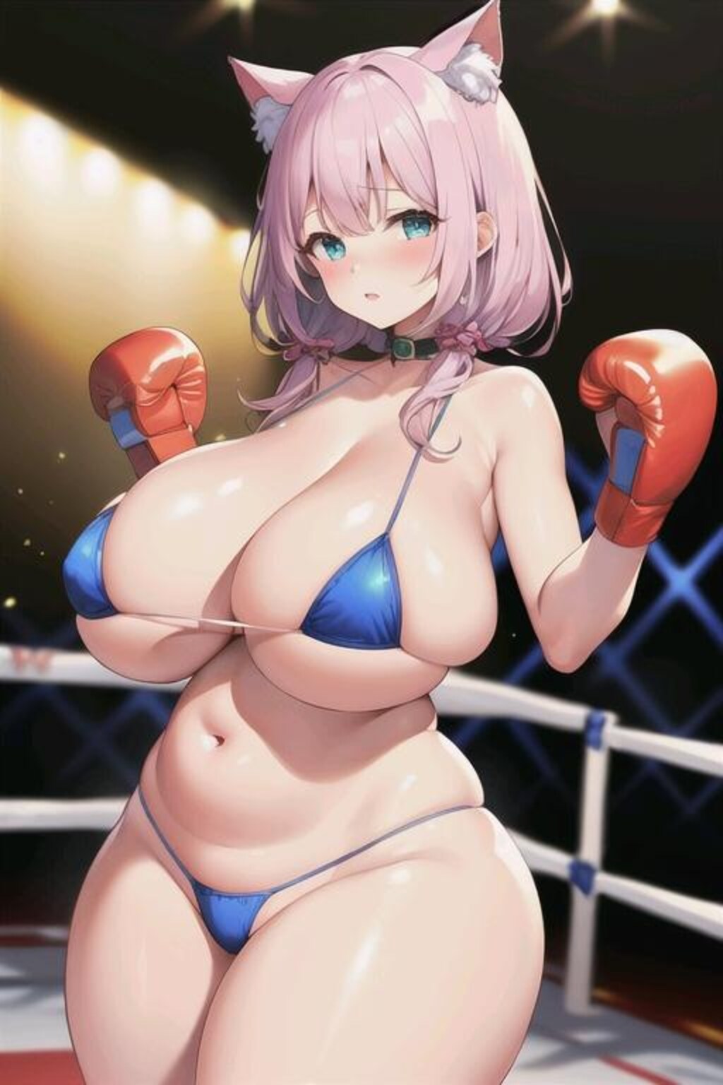 むちむち爆乳マイクロビキニ猫耳ボクサーちゃん特集