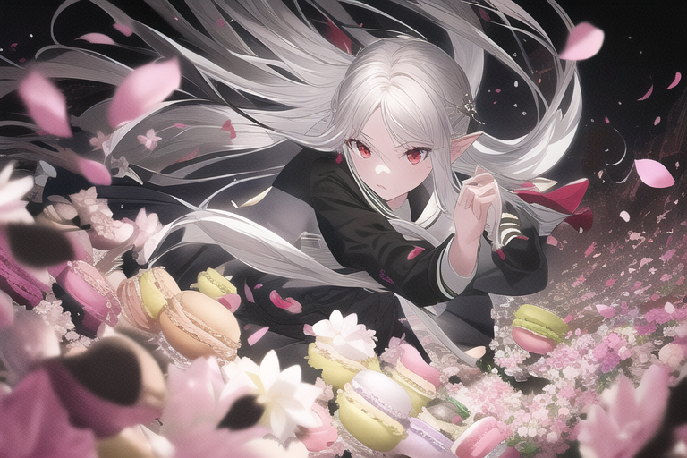 マカロンを追うエルフさん