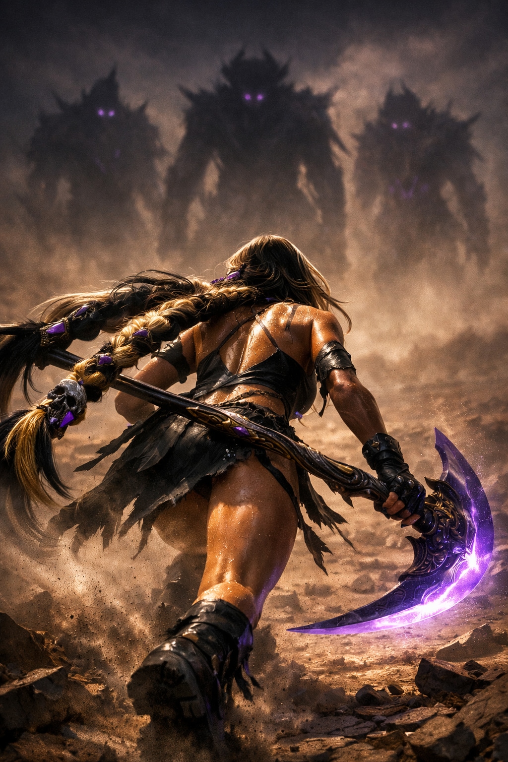 【砂塵の向こうへ進む女神の背――死の女神ネクロリア】 | の人気AIイラスト・グラビア