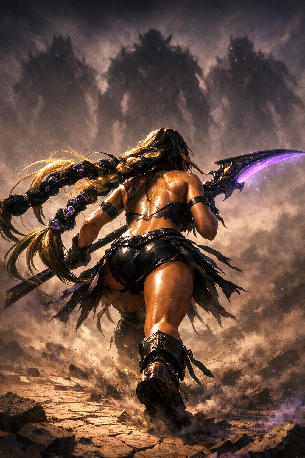 【砂塵の向こうへ進む女神の背――死の女神ネクロリア】