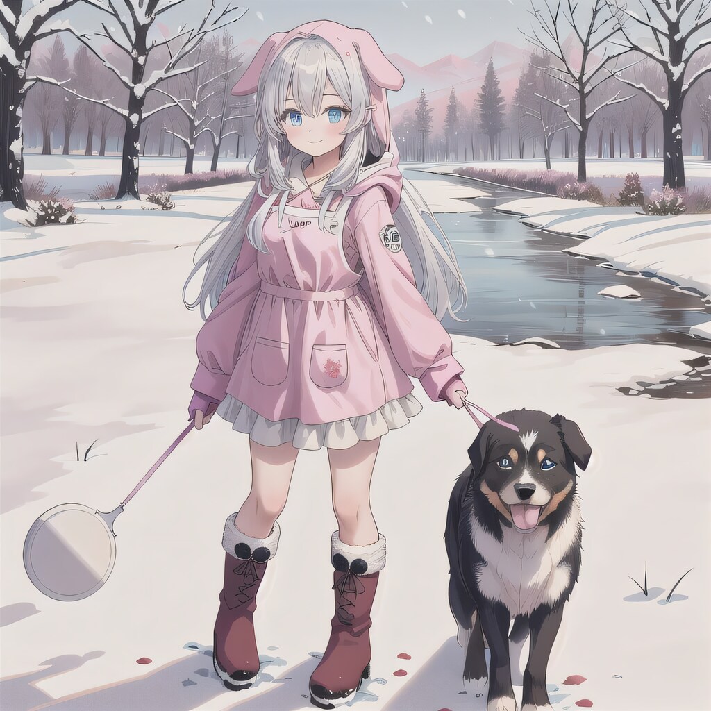 銀髪ロングでコートの少女５