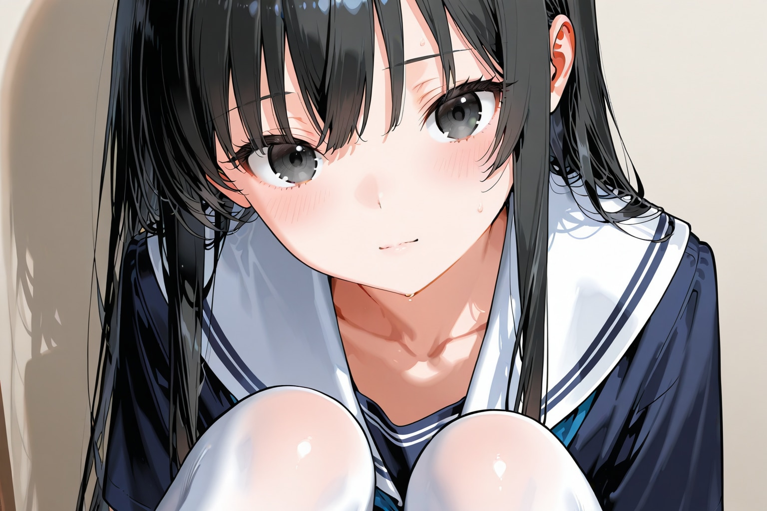 ジッと見つめる女の子。