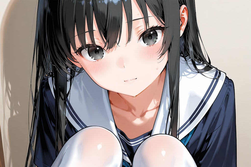 ジッと見つめる女の子。