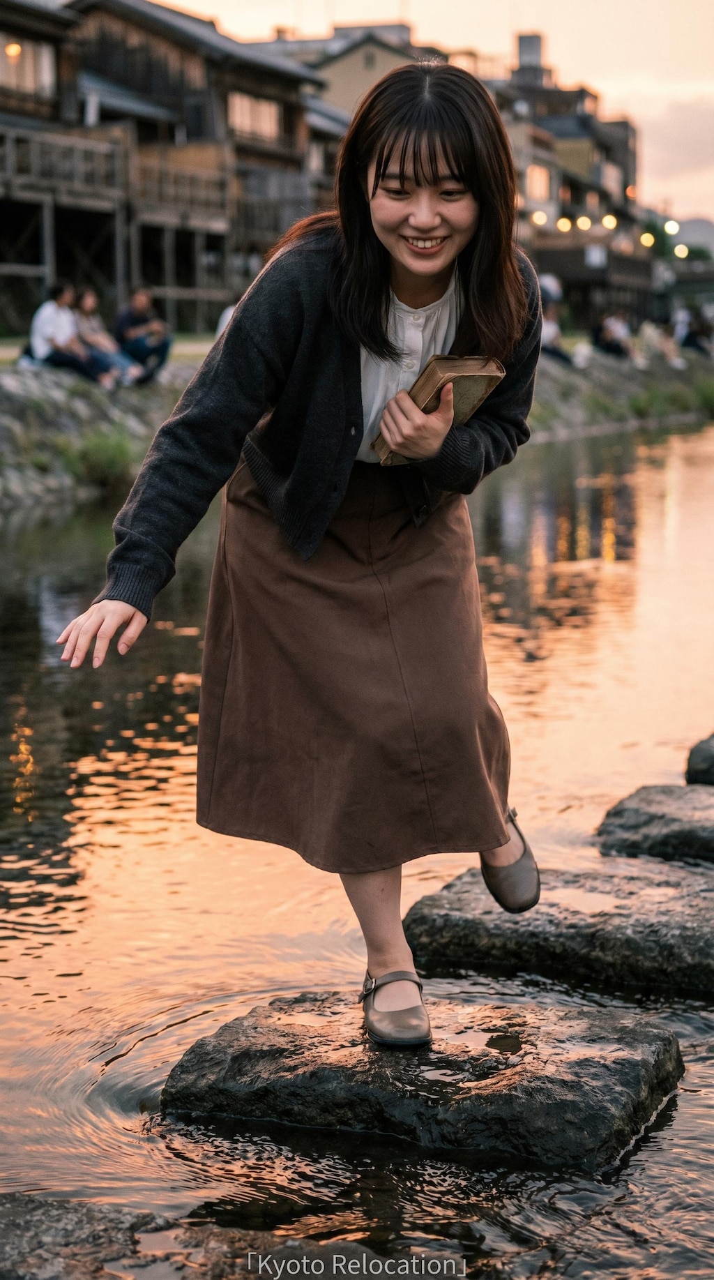 Evening Steps Along Kamogawa