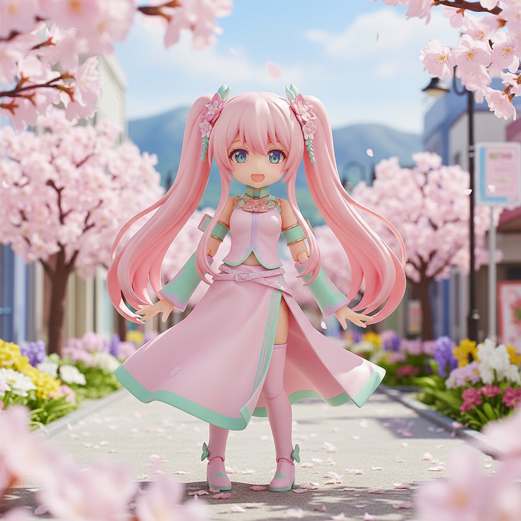 ももツイさん。春コーデフィギュア