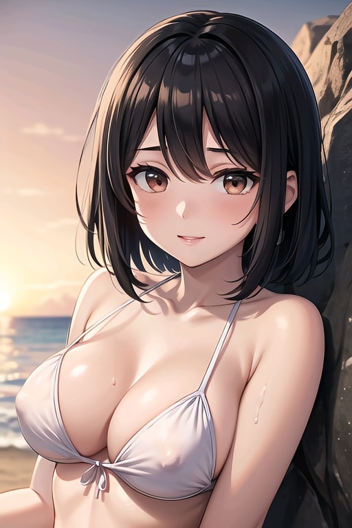 大胆なビキニ姿①