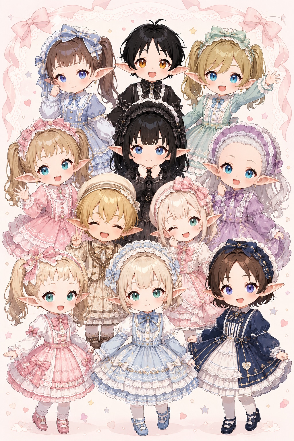 エルフちびキャラ | の人気AIイラスト・グラビア