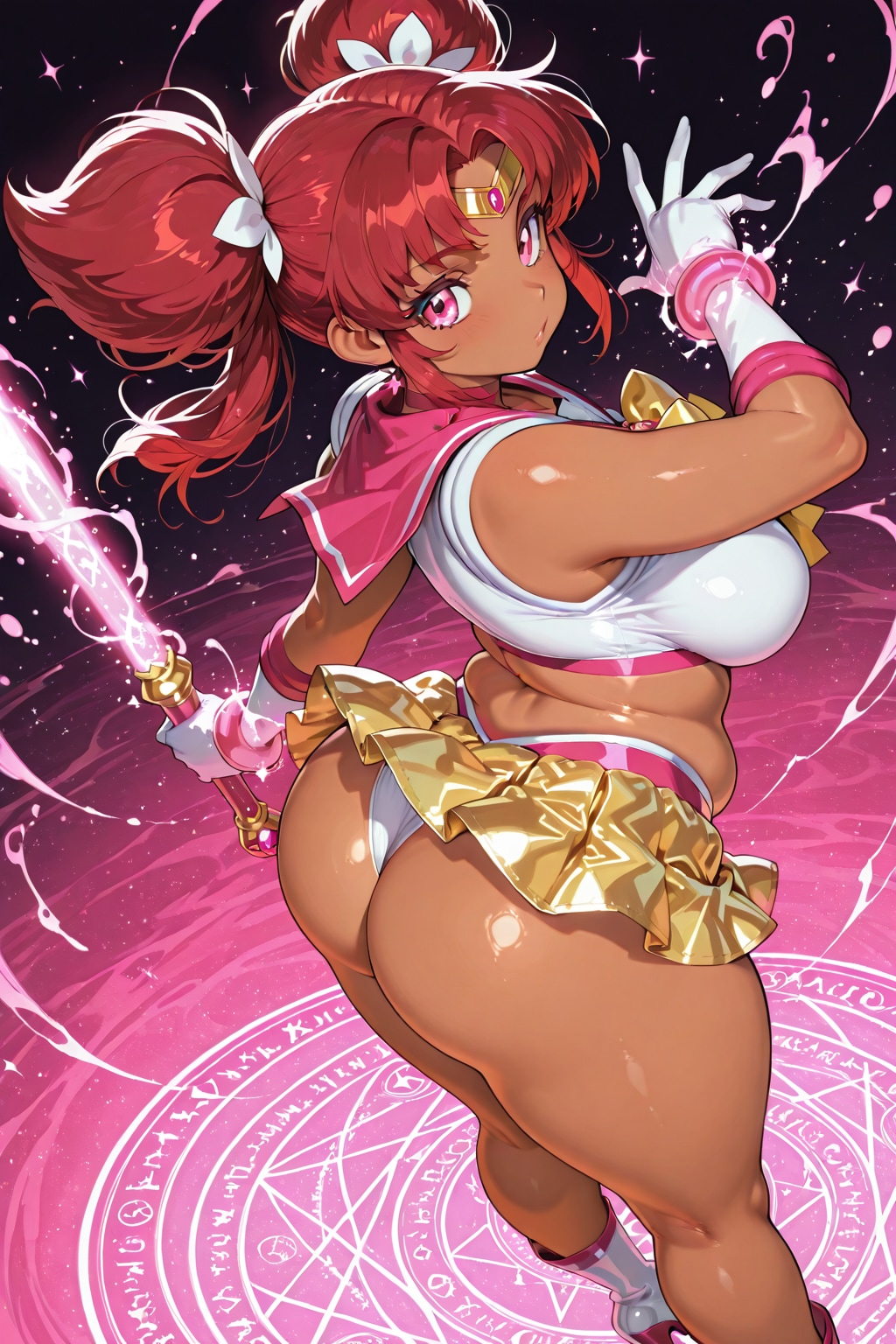 褐色セーラー戦士の魔法陣バトル
