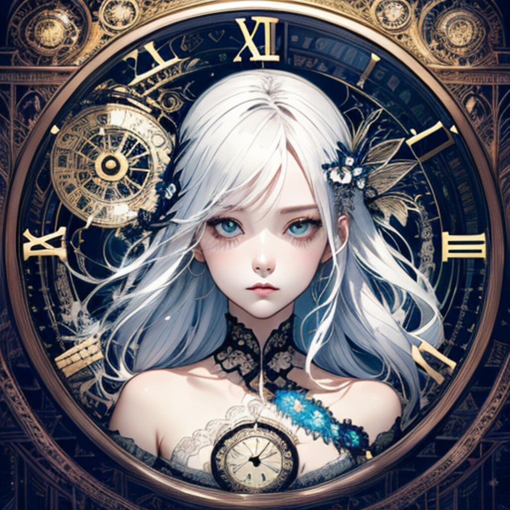時計と美女と