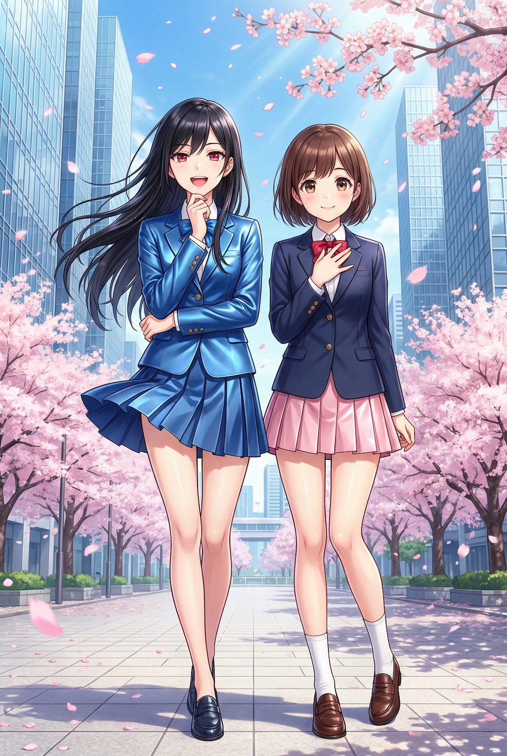 仲良し　ブレザー制服女子