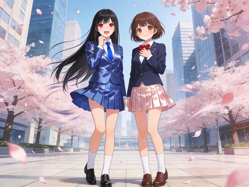 仲良し　ブレザー制服女子